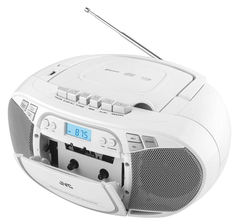 Radiomagnetofon s CD JVC RC-E451W bílý