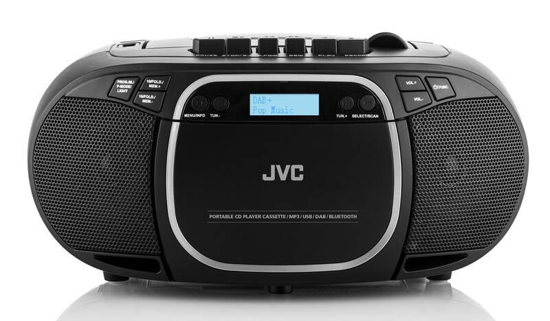 Radiomagnetofon s DAB CD JVC RC-E561B-DAB černý, Radiomagnetofon, s, DAB, CD, JVC, RC-E561B-DAB, černý