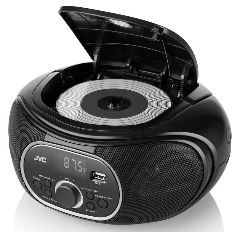 Radiopřijímač s CD JVC RD-E221B černý