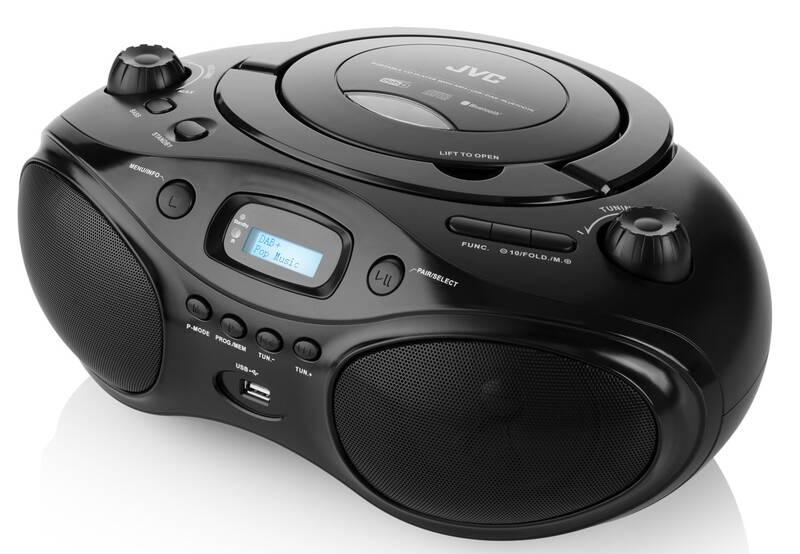 Radiopřijímač s CD JVC RD-E661B-DAB černý