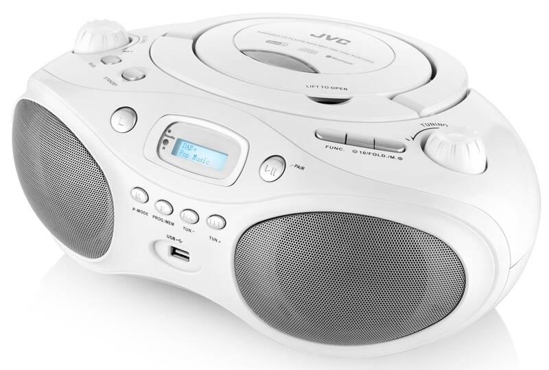 Radiopřijímač s CD JVC RD-E661W-DAB bílý