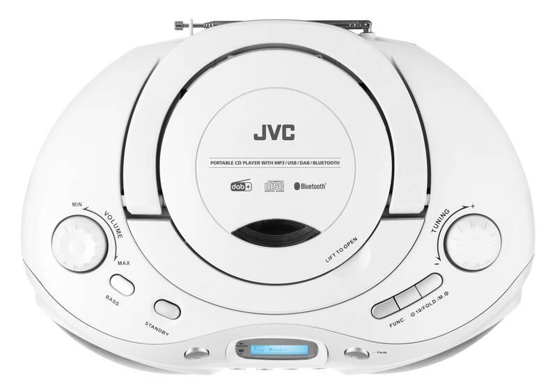 Radiopřijímač s CD JVC RD-E661W-DAB bílý, Radiopřijímač, s, CD, JVC, RD-E661W-DAB, bílý