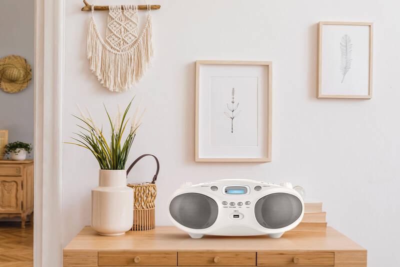 Radiopřijímač s CD JVC RD-E661W-DAB bílý