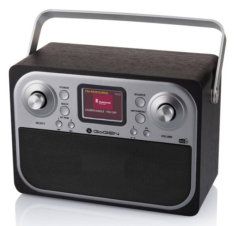 Radiopřijímač s DAB GoGEN DAB 700 BTCB černý šedý
