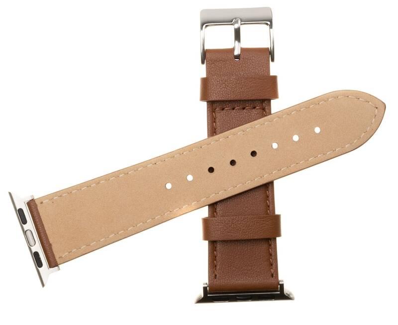 Řemínek FIXED Leather Strap na Apple Watch 42 44 45 mm hnědý