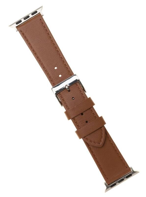 Řemínek FIXED Leather Strap na Apple Watch 42 44 45 mm hnědý