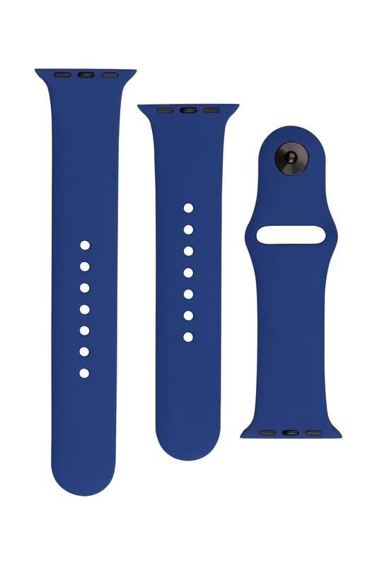 Řemínek FIXED Silicone Strap na Apple Watch 42 44 45 mm - královsky modrý