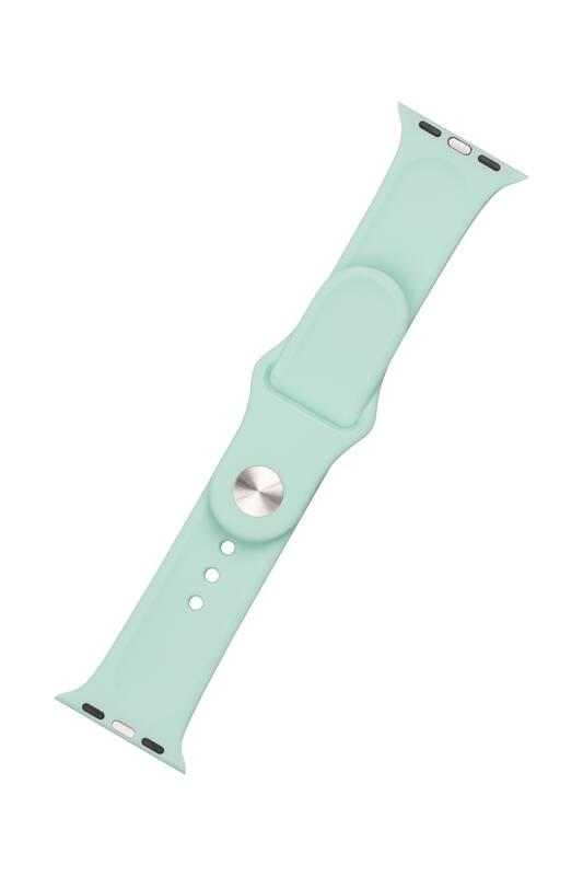 Řemínek FIXED Silicone Strap na Apple Watch 42 44 45 mm - světle tyrkysový