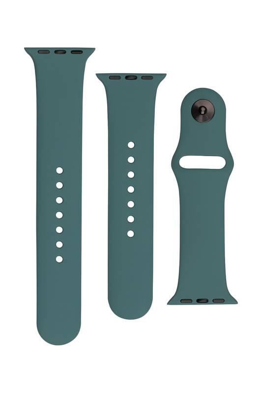 Řemínek FIXED Silicone Strap na Apple Watch 42 44 45 mm - zelenomodrý