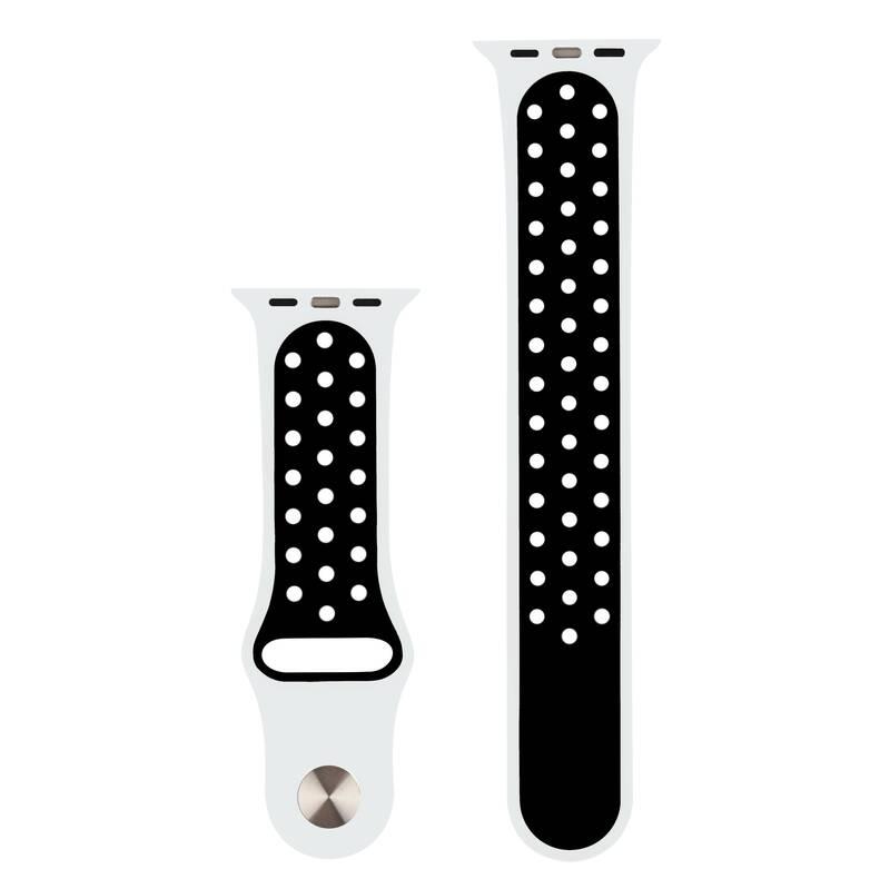 Řemínek RhinoTech na Apple Watch 38 40 41 mm černý bílý