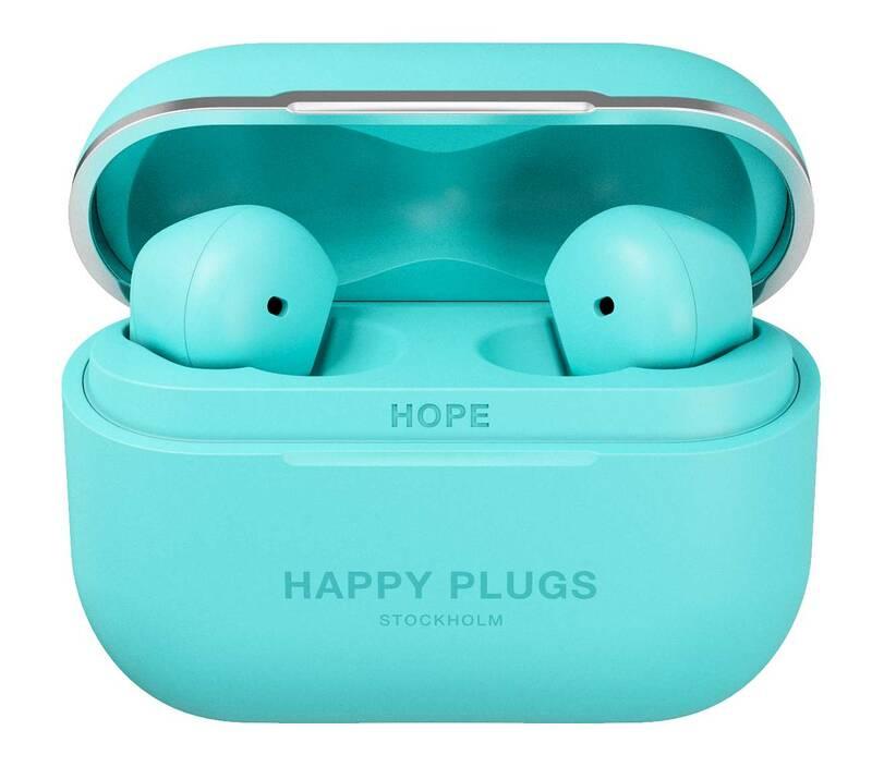 Sluchátka Happy Plugs Hope tyrkysová
