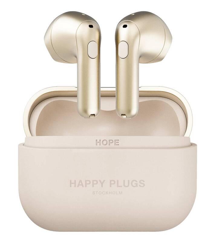 Sluchátka Happy Plugs Hope zlatá