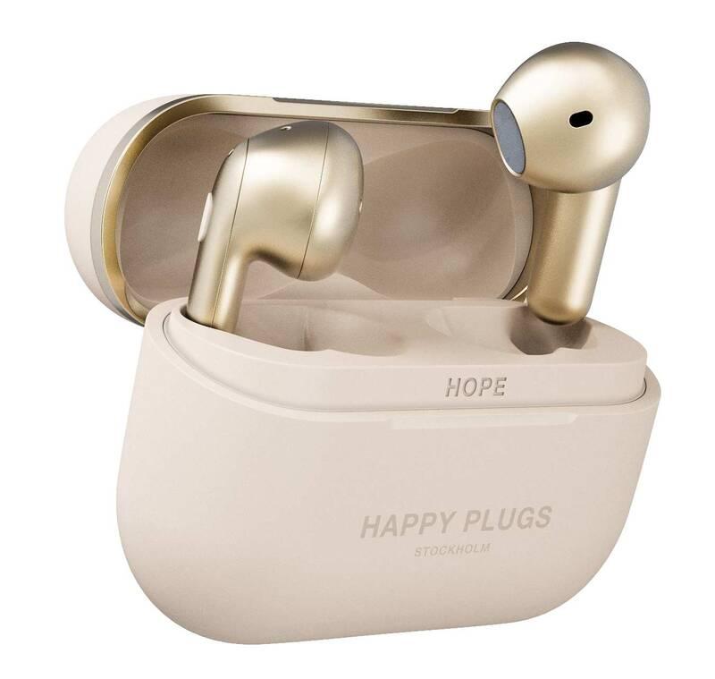 Sluchátka Happy Plugs Hope zlatá