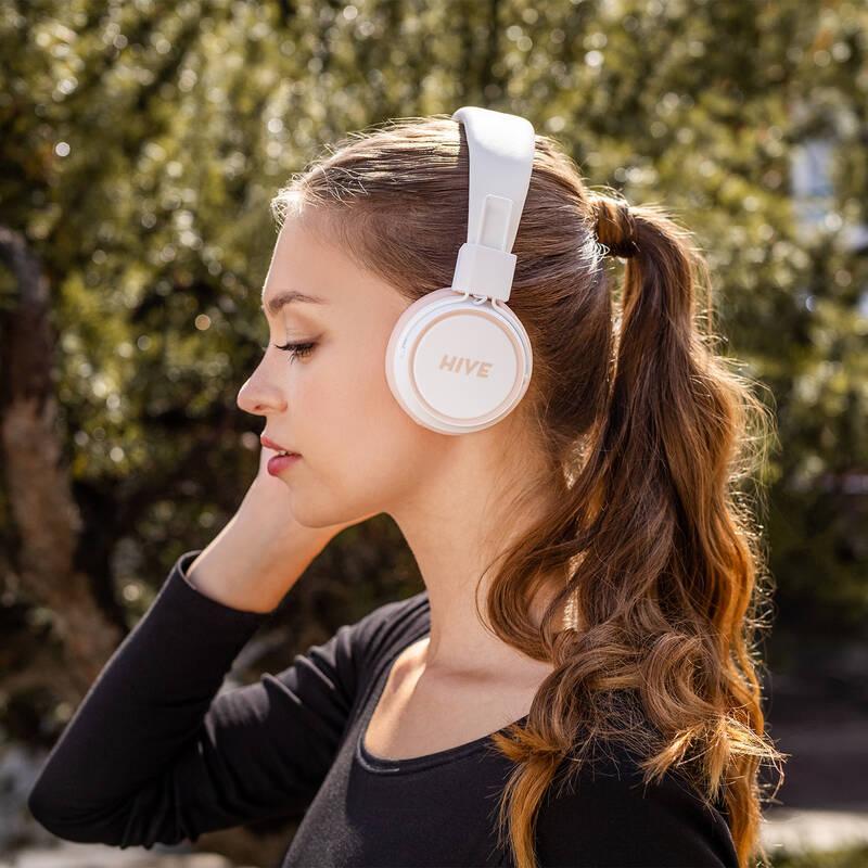 Sluchátka Niceboy HIVE 2 Joy Sakura bílá