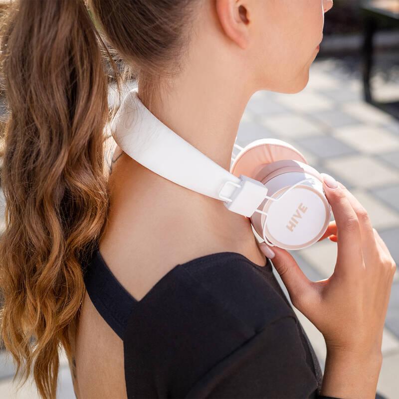 Sluchátka Niceboy HIVE 2 Joy Sakura bílá