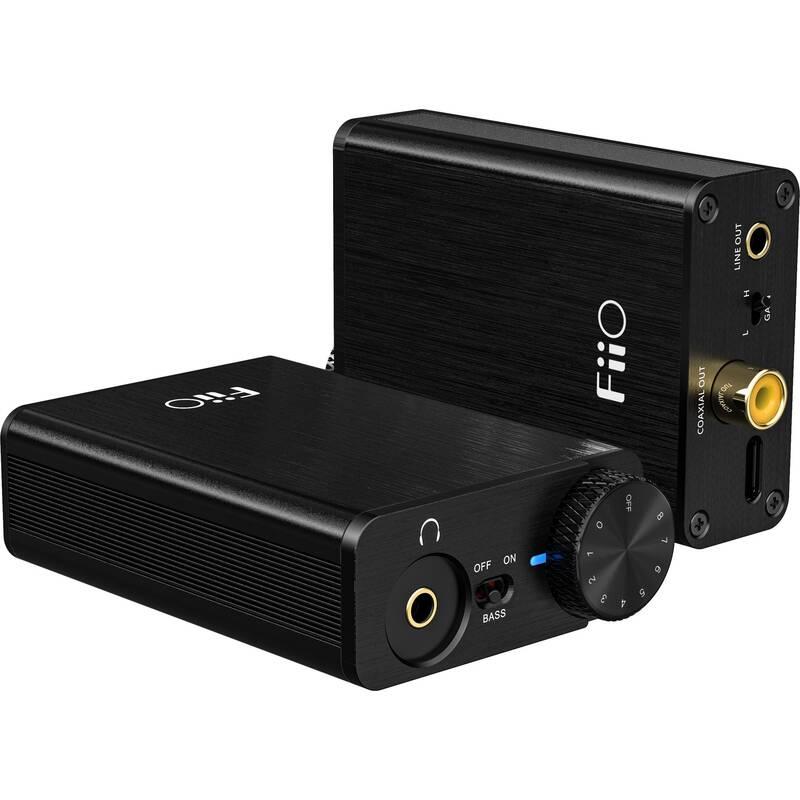 Sluchátkový zesilovač FiiO E10K-TC, DAC převodník černý, Sluchátkový, zesilovač, FiiO, E10K-TC, DAC, převodník, černý