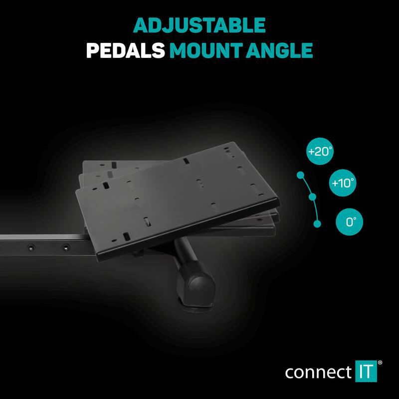 Stojan pro volant Connect IT TitanFrame na herní volant a pedály černý