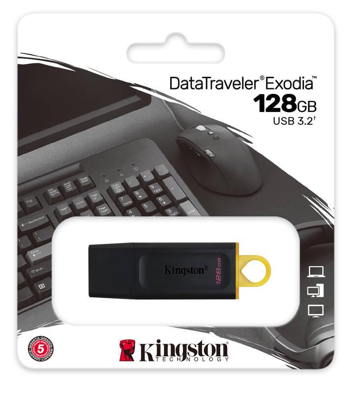 USB Flash Kingston DataTraveler Exodia 128GB černý, USB, Flash, Kingston, DataTraveler, Exodia, 128GB, černý