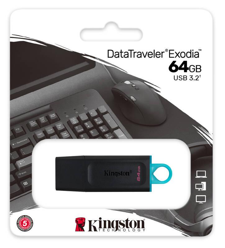 USB Flash Kingston DataTraveler Exodia 64GB černý, USB, Flash, Kingston, DataTraveler, Exodia, 64GB, černý