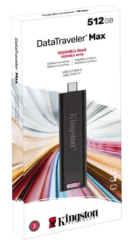 USB Flash Kingston DataTraveler Max 512GB černý, USB, Flash, Kingston, DataTraveler, Max, 512GB, černý