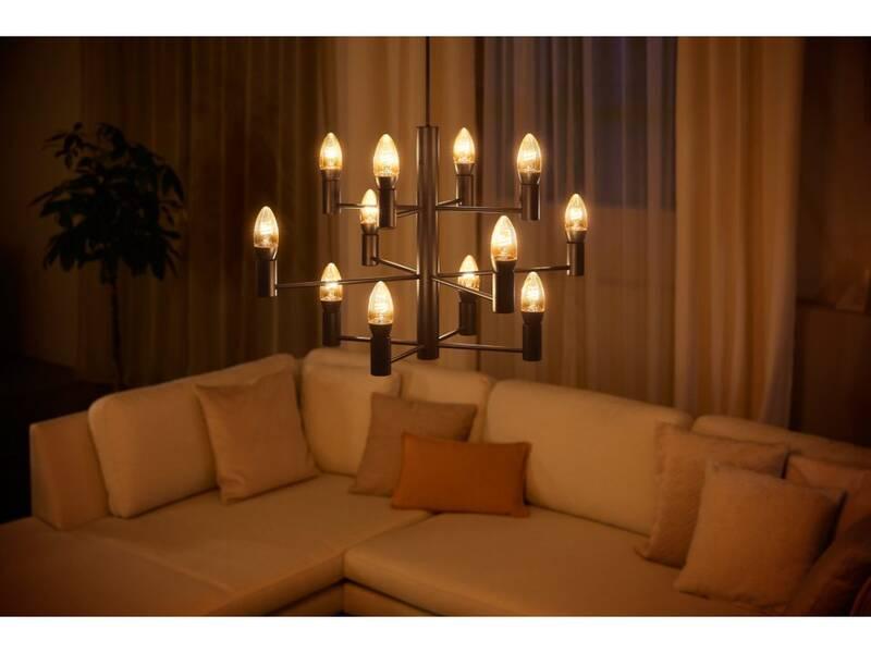 Žárovka LED Philips Hue Bluetooth, filament, 4,5W, E14, White, 2ks