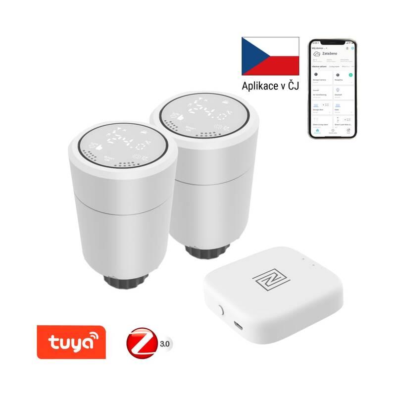 Bezdrátová termohlavice IMMAX NEO SMART 2x hlavice Zigbee SMART NEO BRIDGE PRO v2, TUYA