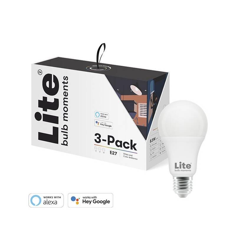 Chytrá žárovka Lite bulb moments E27, 8,5W, RGB 2700-6500K, E2, 3 kusy