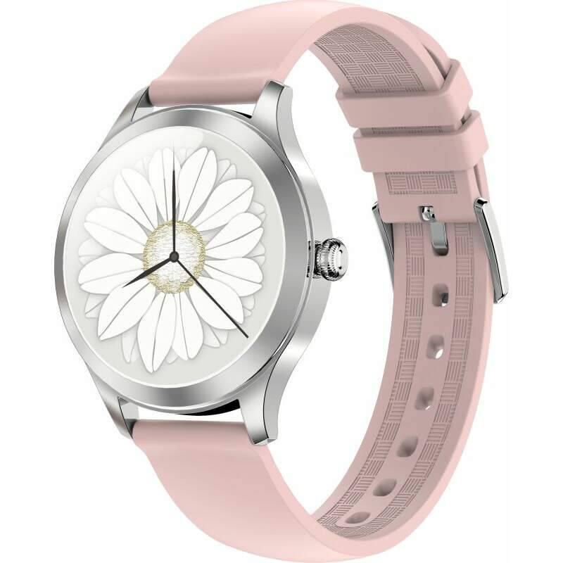 Chytré hodinky ARMODD Candywatch Premium 2 stříbrná s růžovým řemínkem