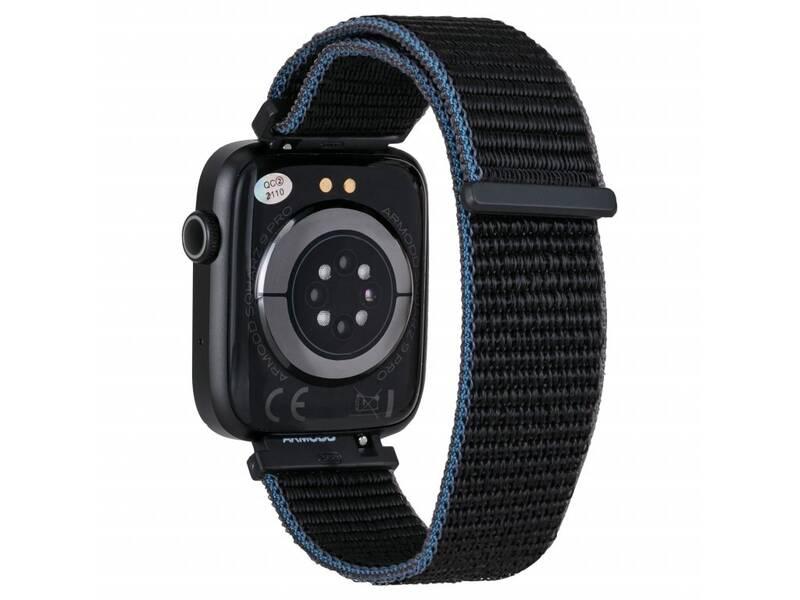Chytré hodinky ARMODD Squarz 9 Pro - černá s nylonovým řemínkem silikonový řemínek, Chytré, hodinky, ARMODD, Squarz, 9, Pro, černá, s, nylonovým, řemínkem, silikonový, řemínek