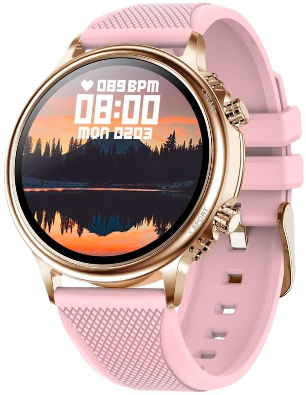 Chytré hodinky Carneo Prime slim - růžové, Chytré, hodinky, Carneo, Prime, slim, růžové