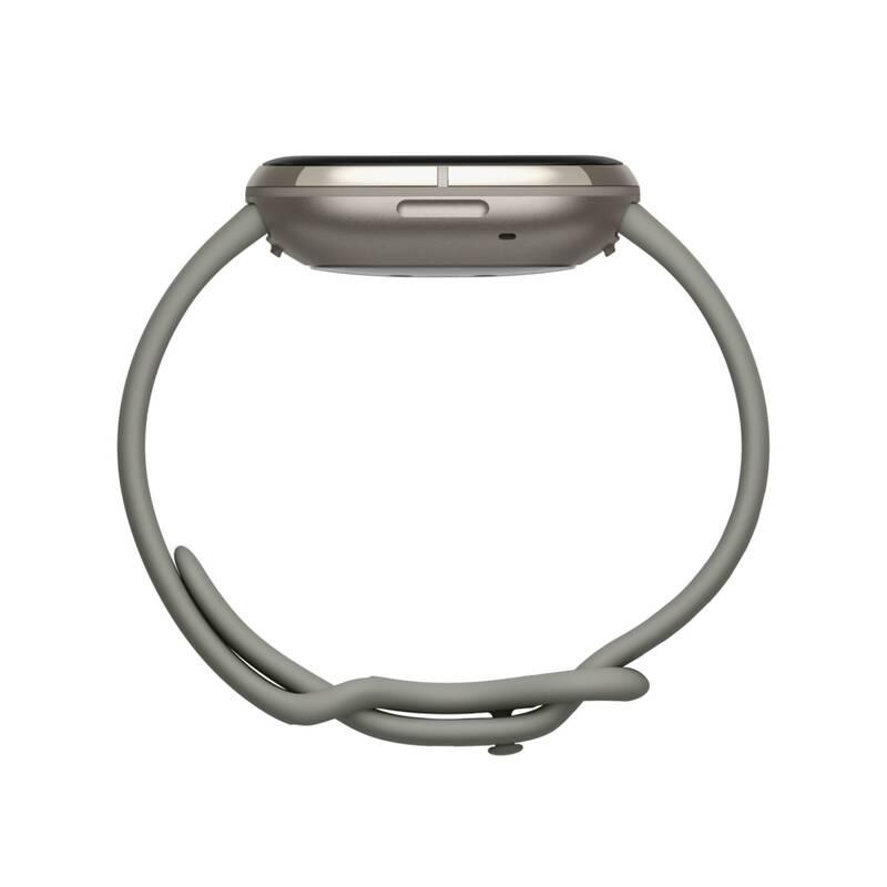 Chytré hodinky Fitbit Sense - Sage Grey Silver Stainless Steel