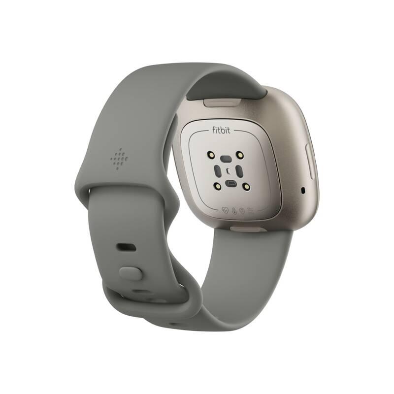 Chytré hodinky Fitbit Sense - Sage Grey Silver Stainless Steel