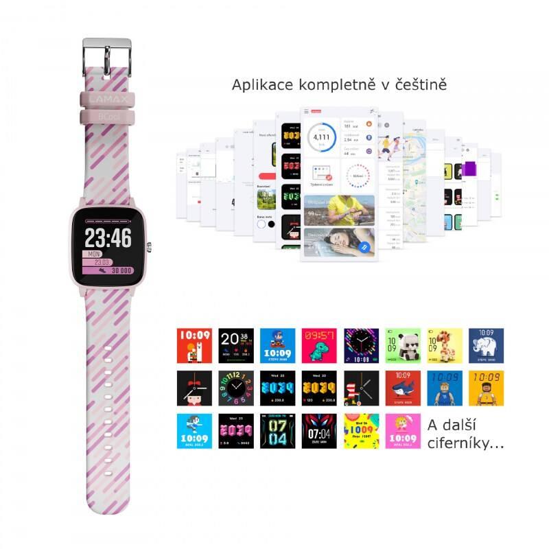 Chytré hodinky LAMAX BCool růžový