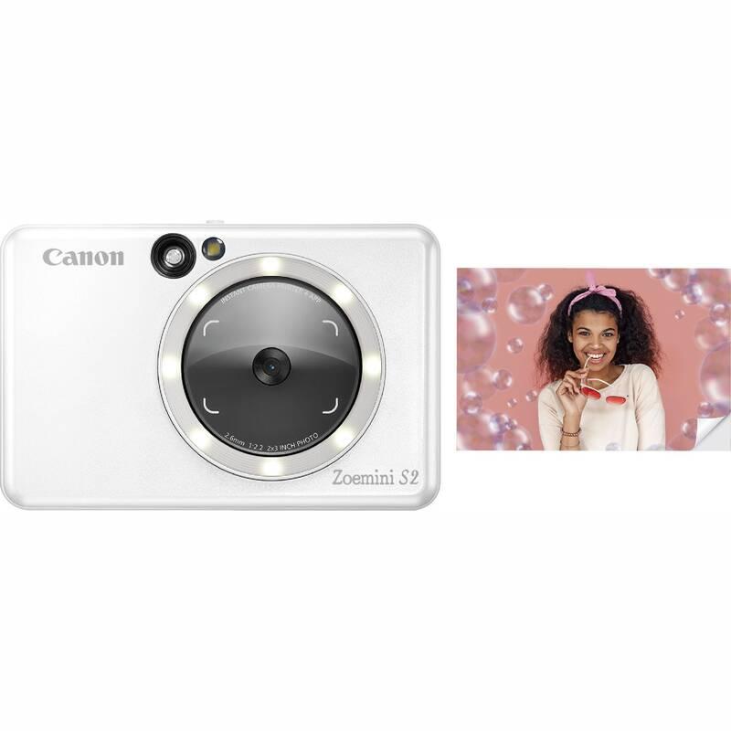 Digitální fotoaparát Canon Zoemini S2 bílý, Digitální, fotoaparát, Canon, Zoemini, S2, bílý