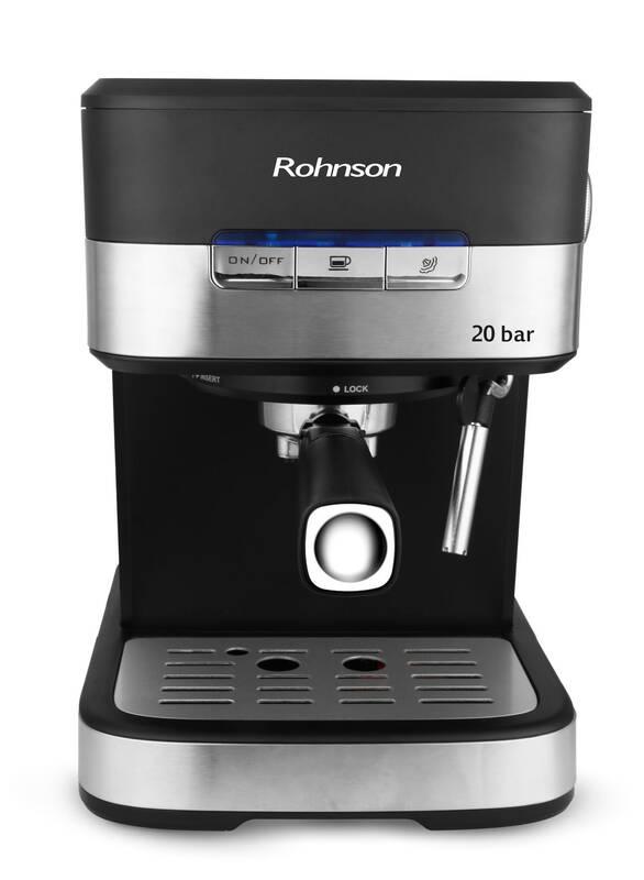 Espresso Rohnson R-989 černé stříbrné, Espresso, Rohnson, R-989, černé, stříbrné