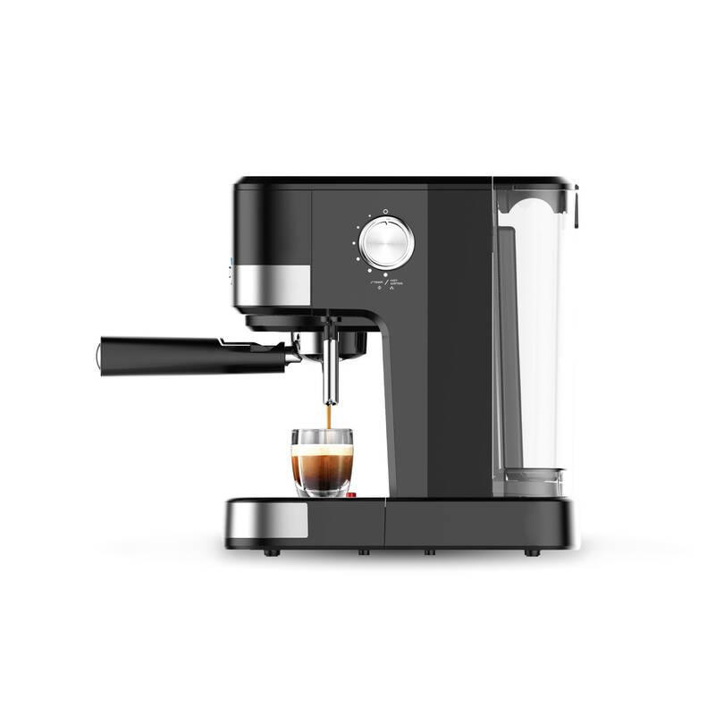 Espresso Rohnson R-989 černé stříbrné