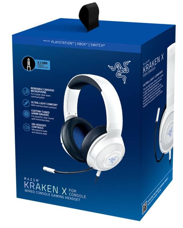 Headset Razer Kraken X for Console bílý