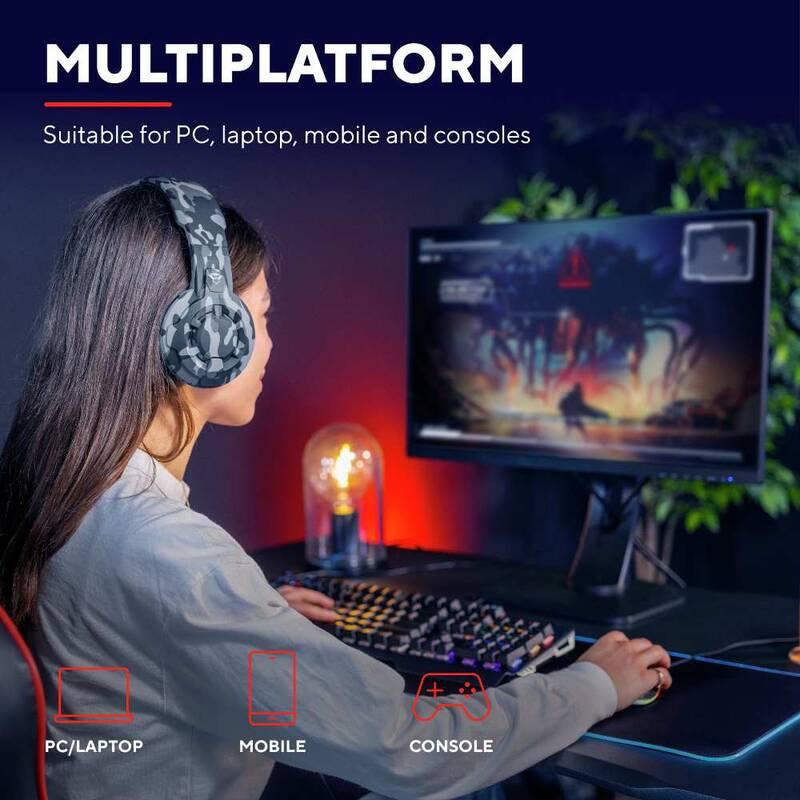 Headset Trust GXT 411K Radius - black camo