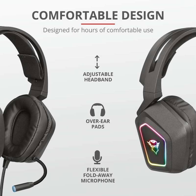 Headset Trust GXT 450 Blizz RGB 7.1 černý