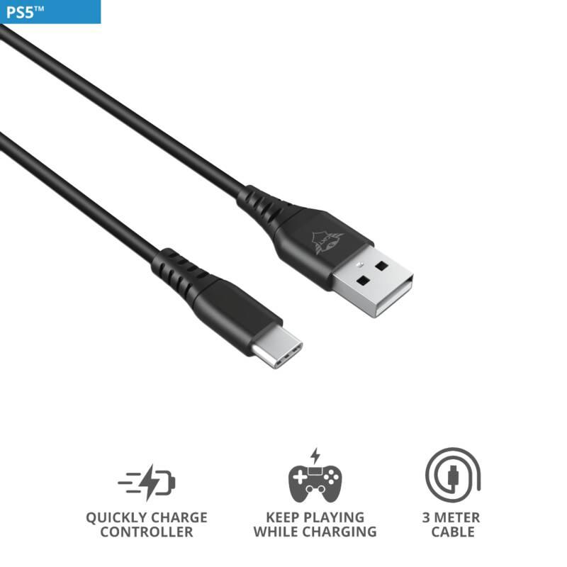 Kabel Trust GXT 226 Play & Charge pro PS5, 3m, Kabel, Trust, GXT, 226, Play, &, Charge, pro, PS5, 3m