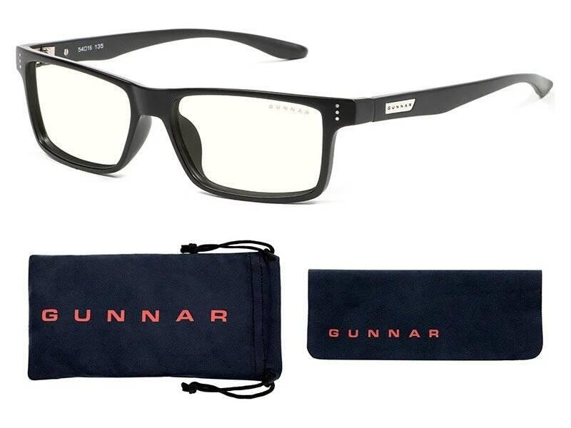 Kancelářské brýle GUNNAR Vertex Onyx, čirá skla černé