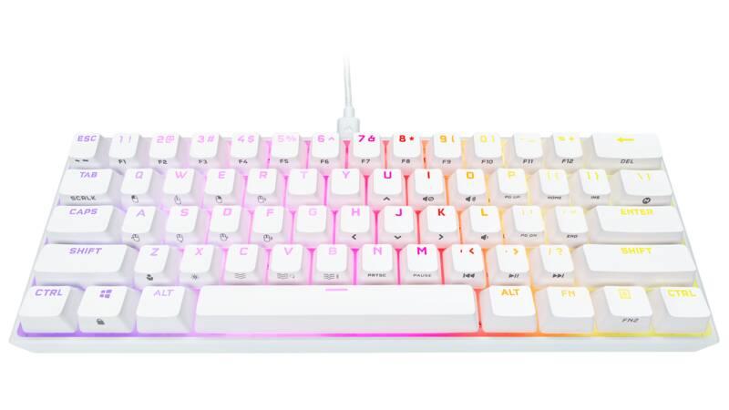 Klávesnice Corsair K65 Mini Red RGB bílá