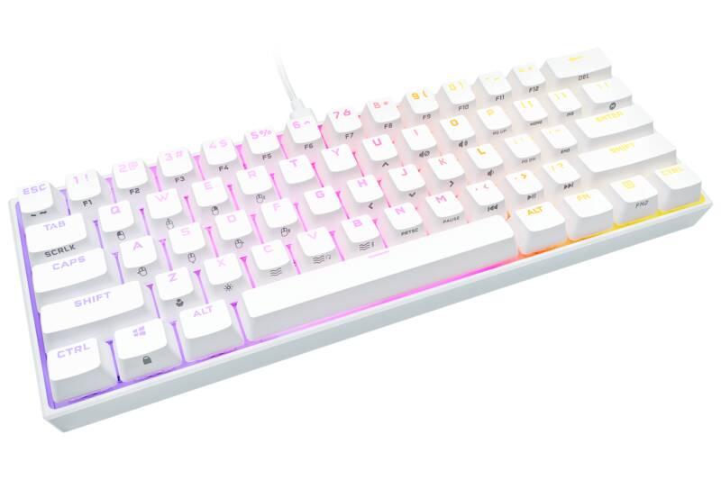 Klávesnice Corsair K65 Mini Red RGB bílá