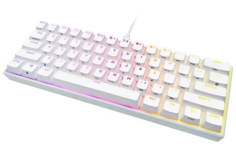 Klávesnice Corsair K65 Mini Red RGB bílá