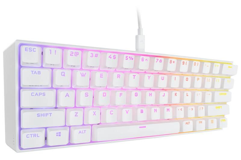 Klávesnice Corsair K65 Mini Red RGB bílá