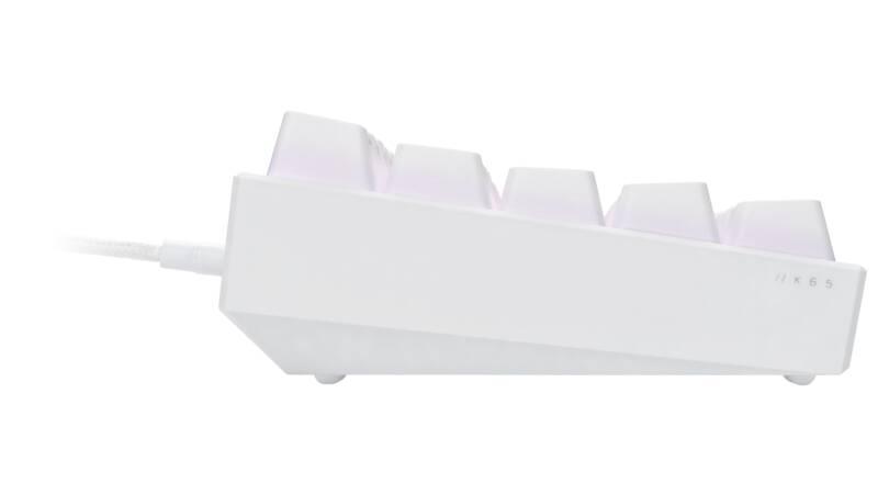 Klávesnice Corsair K65 Mini Red RGB bílá