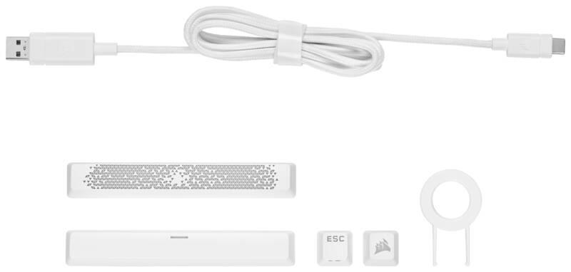 Klávesnice Corsair K65 Mini Red RGB bílá