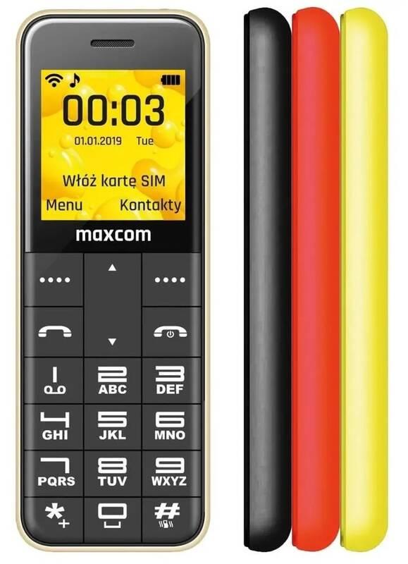 Mobilní telefon MaxCom Classic MM111 žlutý, Mobilní, telefon, MaxCom, Classic, MM111, žlutý