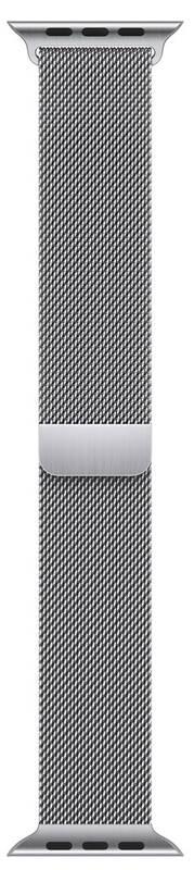 Řemínek Apple 45mm stříbrný milánský tah