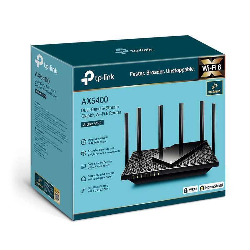 Router TP-Link Archer AX72 černý